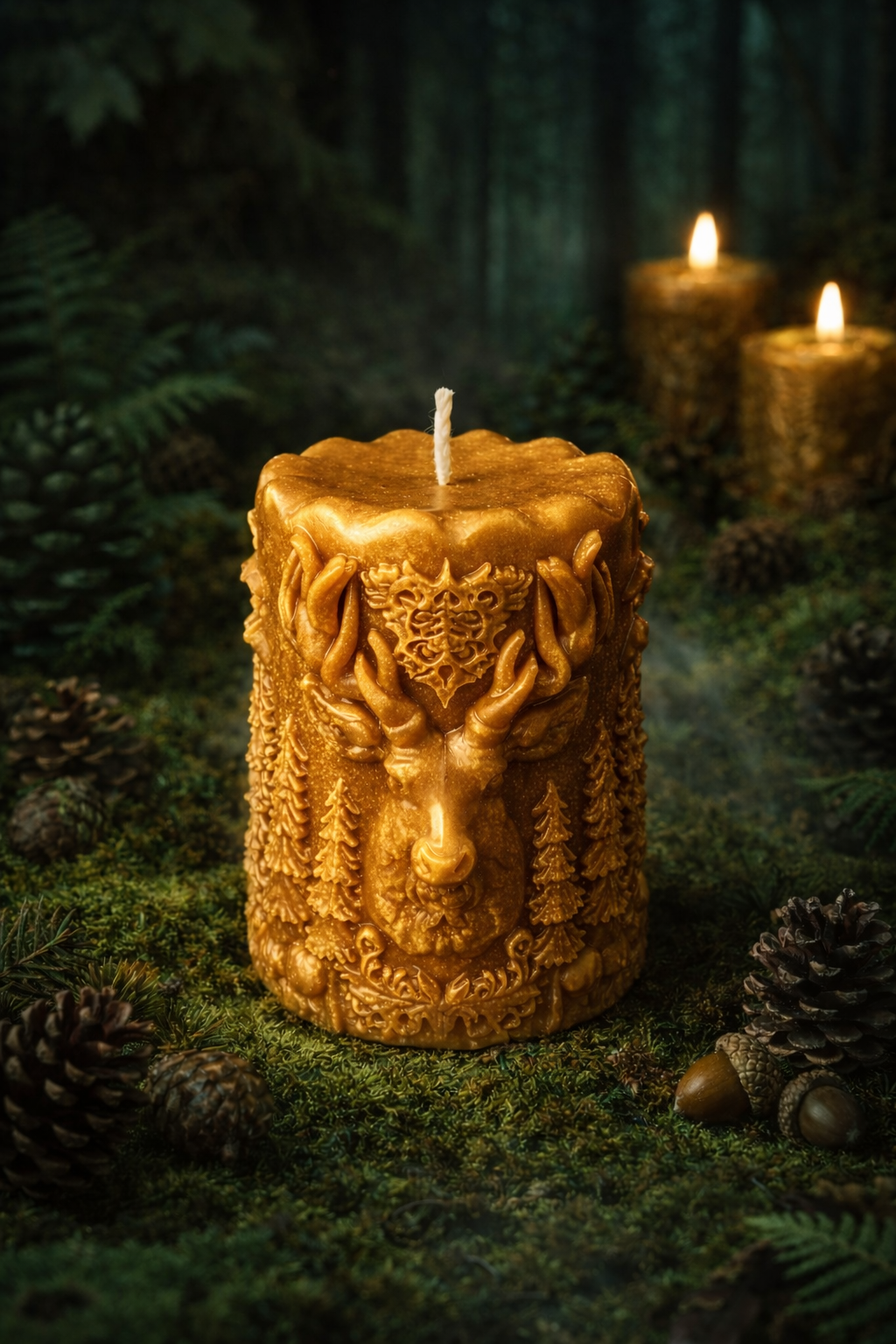 Blackforest Deer Candle