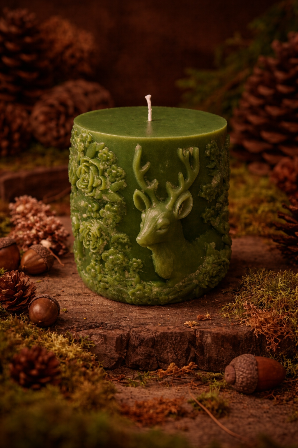 Blackforest Deer Candle